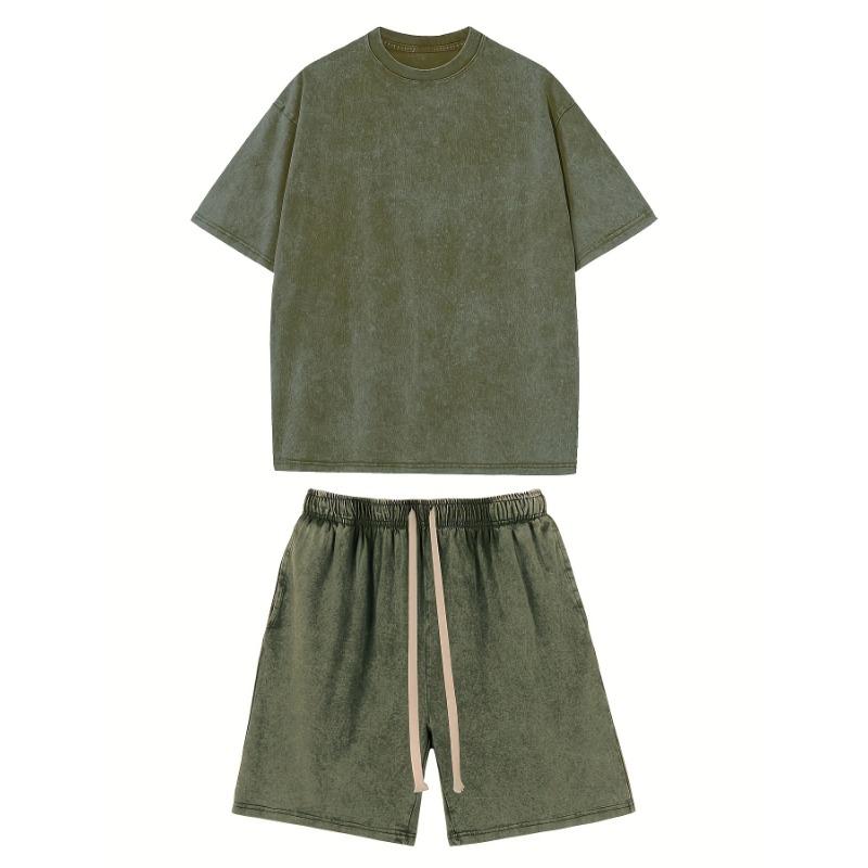 

Short-sleeved suits for couples, same style summer clothes for men 8XL