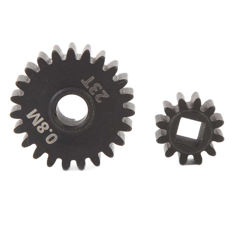 RC Portal Gears 0.8M Portal Gears 12T 23T Steel Gears Compatible for Axial Capra for SCX10 III 1/10 