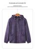 2026 Spring Printed Casual Loose Lapel Zipper Jacket for Middle-Aged and Elderly Women