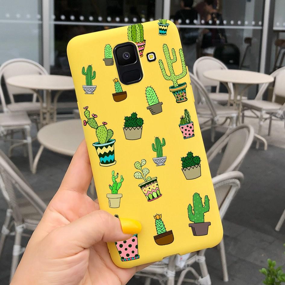 For Samsung Galaxy A6 2018 Case SM-A600F Cute Sunflower Astronaut Phone Cover For Samsung A6 Plus 2018 A6Plus A6+ SM-A605F Coque