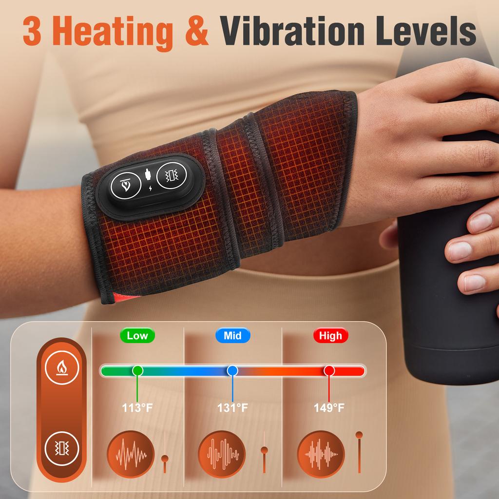 Multifunctional Heating Wrist Protector Sport Protection Hand Massager Support Wristband Pad Brace Tool Heat Health Care Device