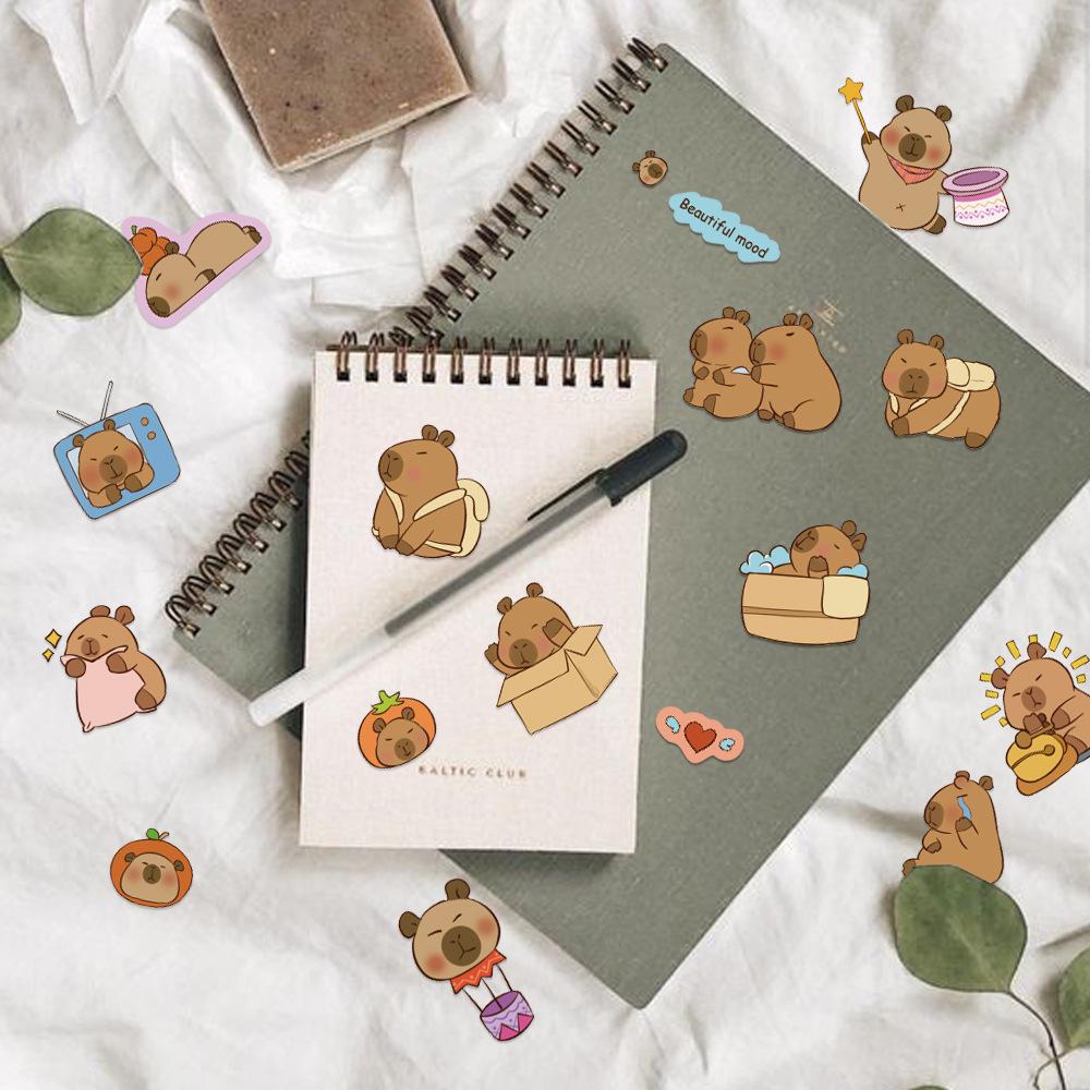 8 Kapibala Expression Stickers Can Be Waterproof Diary Hand Account Stickers Guka Stickers DIY Decorative Stickers Ins Stickers