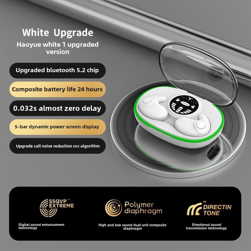 Bezdrátová Bluetooth sluchátka do uší TWS s kostním vedením 5.3, ultra dlouhá životnost, redukce hluku