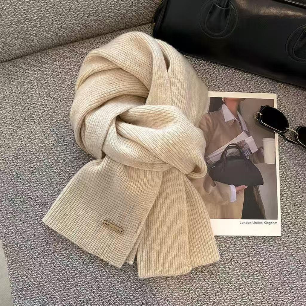 Korean Style Thickened Woolen Elk Scarf - Women's Versatile Winter Snood