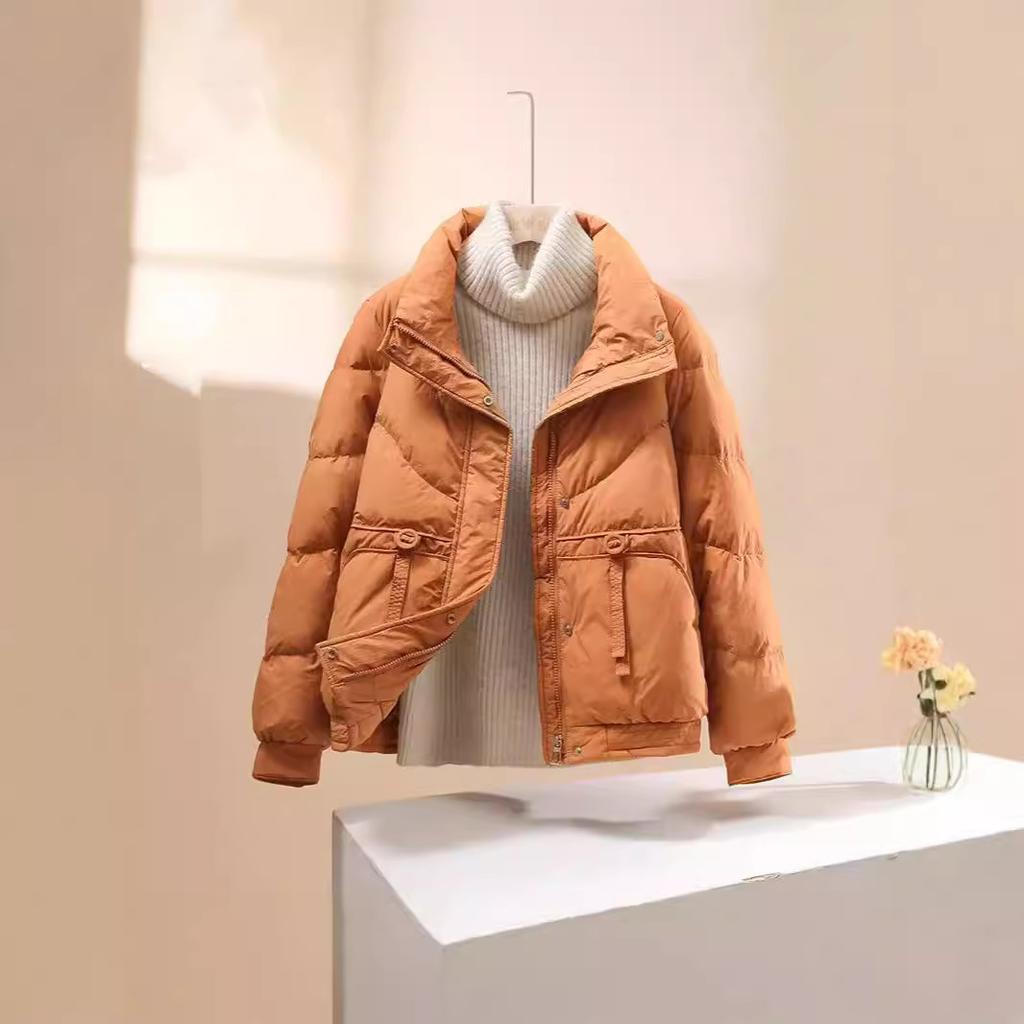 25 New Styles, Down and Cotton Jacket, Women, Winter Thick, Stand Up Collar, Casual Cotton Jacket, Loose, Cotton Coat Jacket, Simple Design
