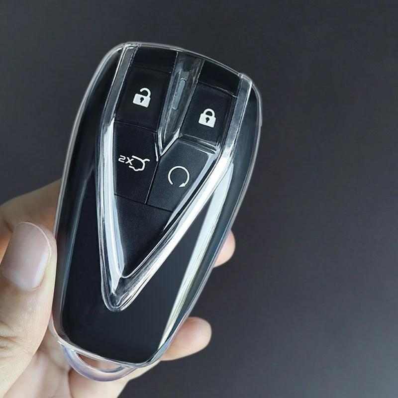 

Чехол-брелок из ТПУ для автомобильного ключа Changan CS35 Plus CS55 PLUS CS75 PLUS Eado UNI-T UNI K Oushang X5 X7 EV Прозрачный корпус чехла для ключа прозрачный