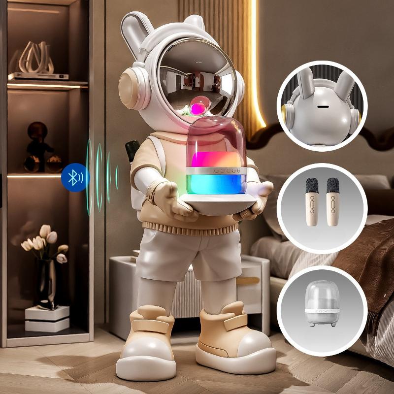 Astronaut Sculptures Bluetooth Speaker Living Room Creative Large Astronaut Statue Decoration Figurines Home Ornaments Gift