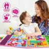 Double-sided Foldable Dress-up House Felt Busy Board Early Education Educational Toys