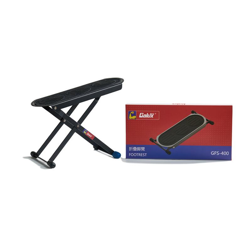 Galux Guitar Footrest Pedal Metal Non-Slip Rubber Pad Adjustable Folding 5-Position Height Footboard Guitar Accessories