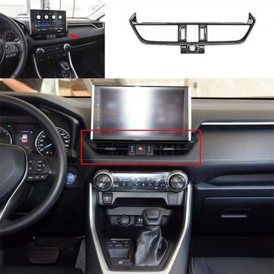 1X Cover Trim Middle Air Outlet Vent Carbon Fiber For Toyota RAV4 -