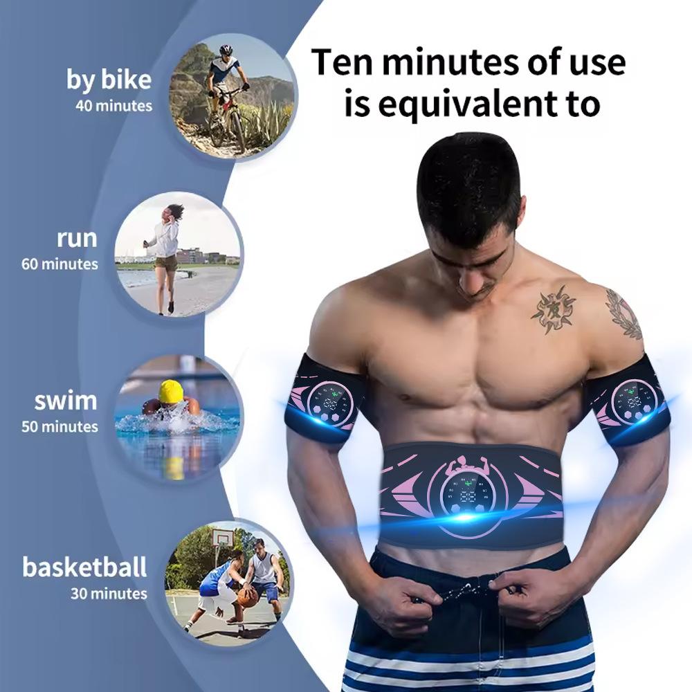 חגורת גירוי שרירים חדשה USB חגורות אימון ABS EMS בטן מותניים בטן עיסוי לאימון חשמלי ציוד כושר למכון כושר ביתי