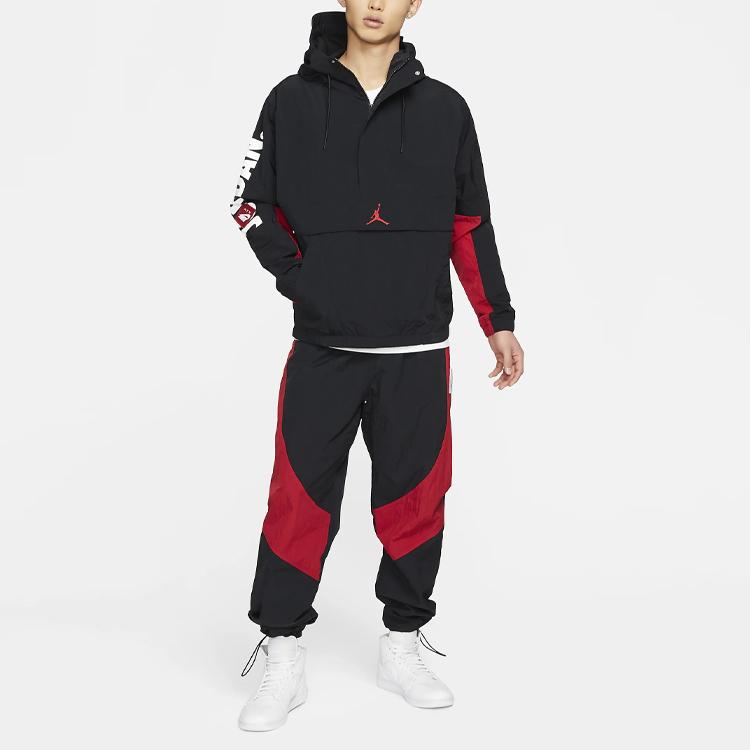 Jordan Jumpman Classics Alphabet Logo Casual Sports Hooded Jacket Men Jackets Black CV1865-010