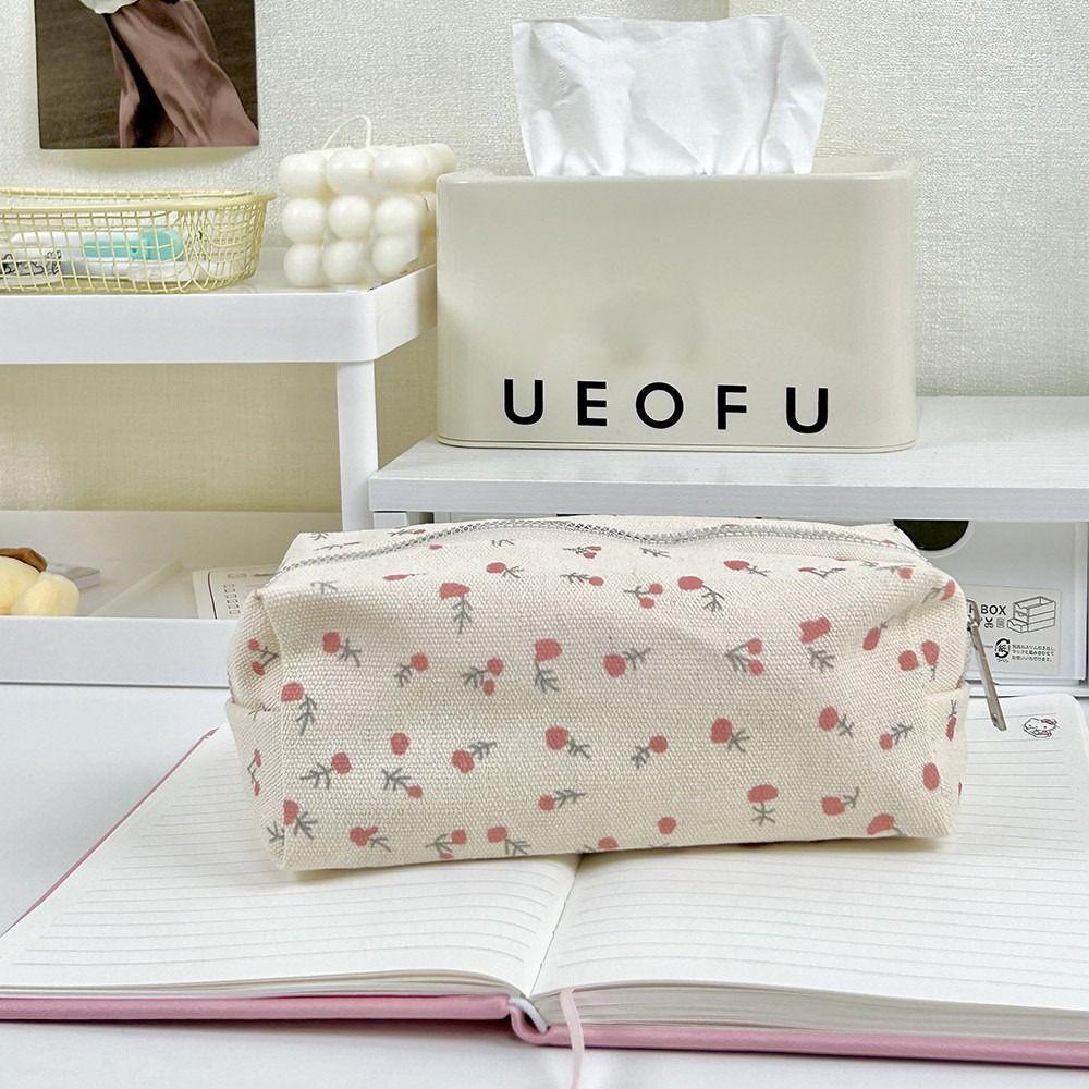 Small Flowers Pencil Cases Storage Bags Pen Bag Office Accessories Floral Pencil Bag  Makeup Bag