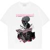 Skull O-Neck Loose Oversized Tshirt Retro Harajuku Men's T-shirt Printed Rap Style Shirt Fashion Street Tee Frivolous T Shirt
