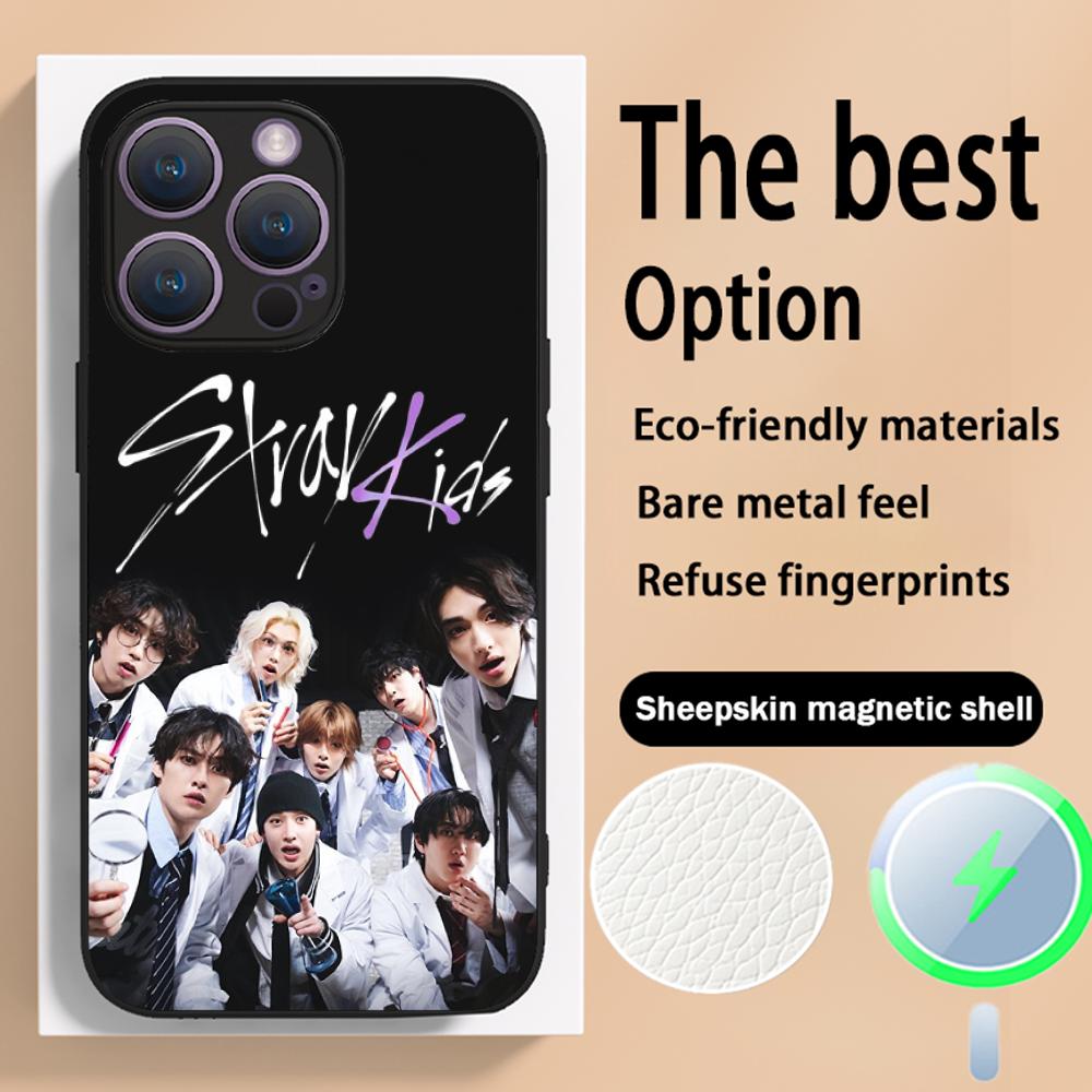 S-str-ay coo kidEs poster design Phone Case For iPhone 16 15 14 13 12 11 Plus Pro Max High-end Luxury Magsafe Sheepskin iPhone 16 Pro