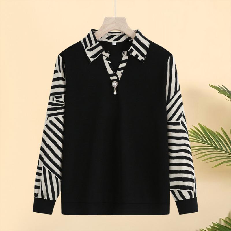 

Весна и Осень Новая Мамина Рубашка Весенняя Нижняя Рубашка Топ Тонкий Средний и Пожилой с Длинным Рукавом Маленькая Рубашка Мамина Рубашка D-2XL