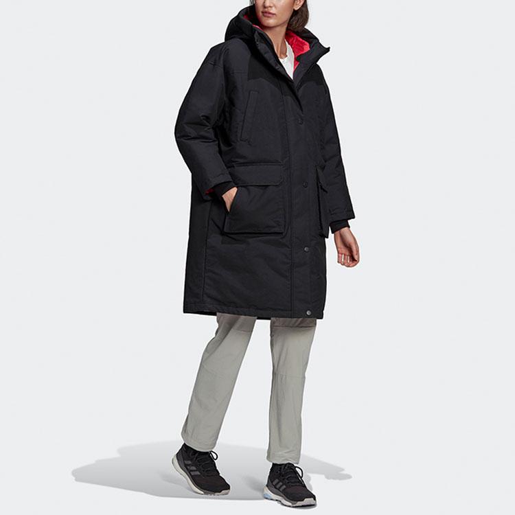 Adidas Hettejakke Sport Casual Dunjakke Vinter Damejakke Svart GF0010