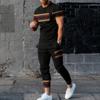 Men's Basketball Sports Suit Jogging Set Printed Summer Hot Selling Retro Casual Short Sleeved T-shirt Pants
