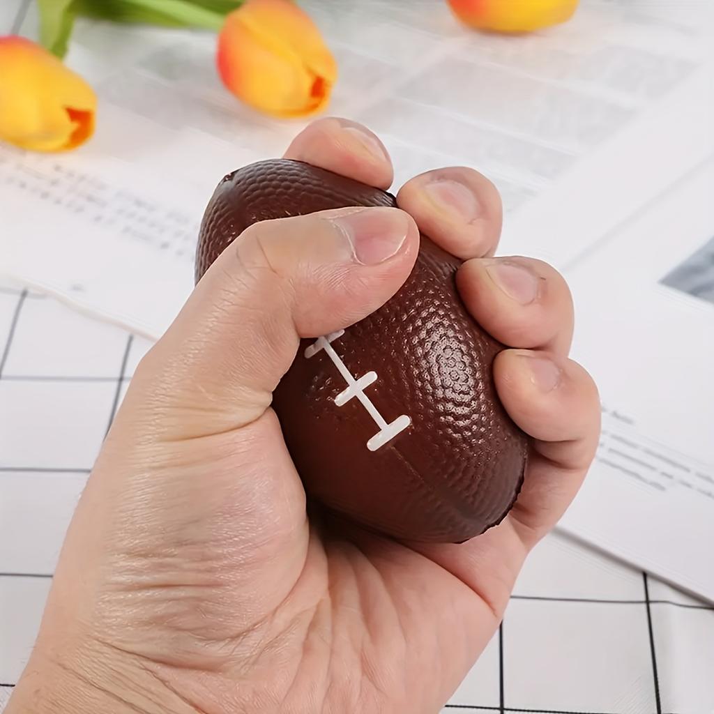 Elastischer Dekompressions-Griffball Entlüftungs-Quetschball American Football Zubehör Kaffee Rugbyball Spielzeug zur Stressbewältigung