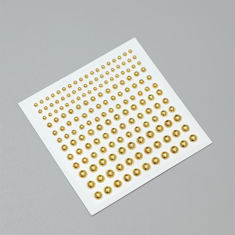 Metallic Fake Piercing Jewelry: Lip, Nose & Eyebrow Studs with Rhinestone Face Stickers