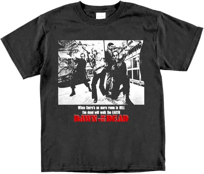 Dawn of the Dead Horror Movie T Shirt 1978 Vintage Halloween Goth Punk Y2K Emo Unisex T-Shirt M
