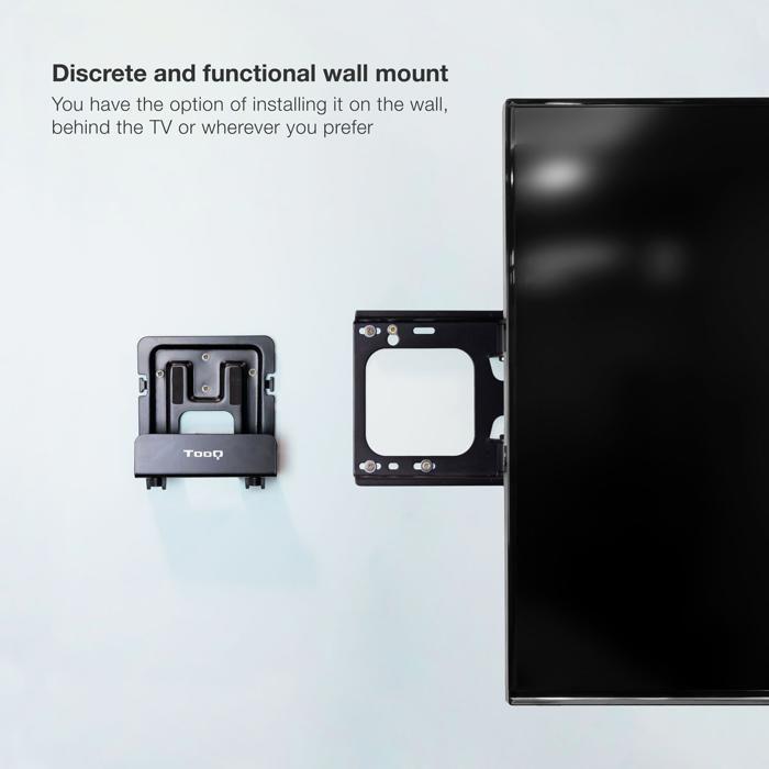 Support Mural Fixe - TOOQ - TQMPM4776 - Métal - 5 Kg - Universel Pour Lecteurs Multimédias