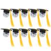 10Pcs Mini Graduation Cap Cupcake Toppers Tassel Disco Ball Design Grad Cap Decor for All Graduations Cupcake Graduation