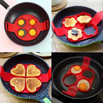 Eierform aus Kieselgel, Omelett, antihaftbeschichtetes Pfannkuchenmaterial, genießen Sie mehrere Formen, Braten von Eiern, Gadget, Kochutensilien, Küchenutensilien