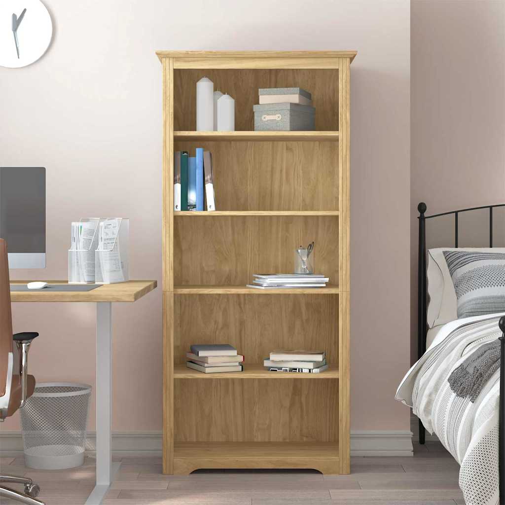 BODO Bookshelf Honey Brown 82 x 40 x 173 cm Engineered Wood