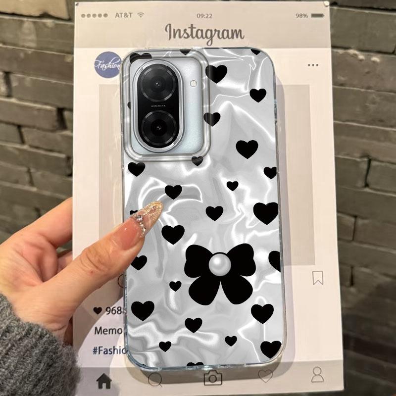 Pink Bow Love Heart Girls Phone Case For Xiaomi Redmi 14C 13C 10 9A 9C Note 14 13 12 11 10S 9 8 Pro Plus A5 A4 A3 A2 A1 Cover