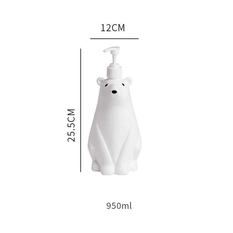 300/900ml Polar Bear Shape Kitchen Soap Dispenser Liquid Shampoo Shower Gel Lotion Dispensing Bottle Hand Sanitizer Press Pumps
