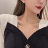 925 Silver Korean Blue Starry Sky Love Earrings: Elegant & Fashionable Design for Women