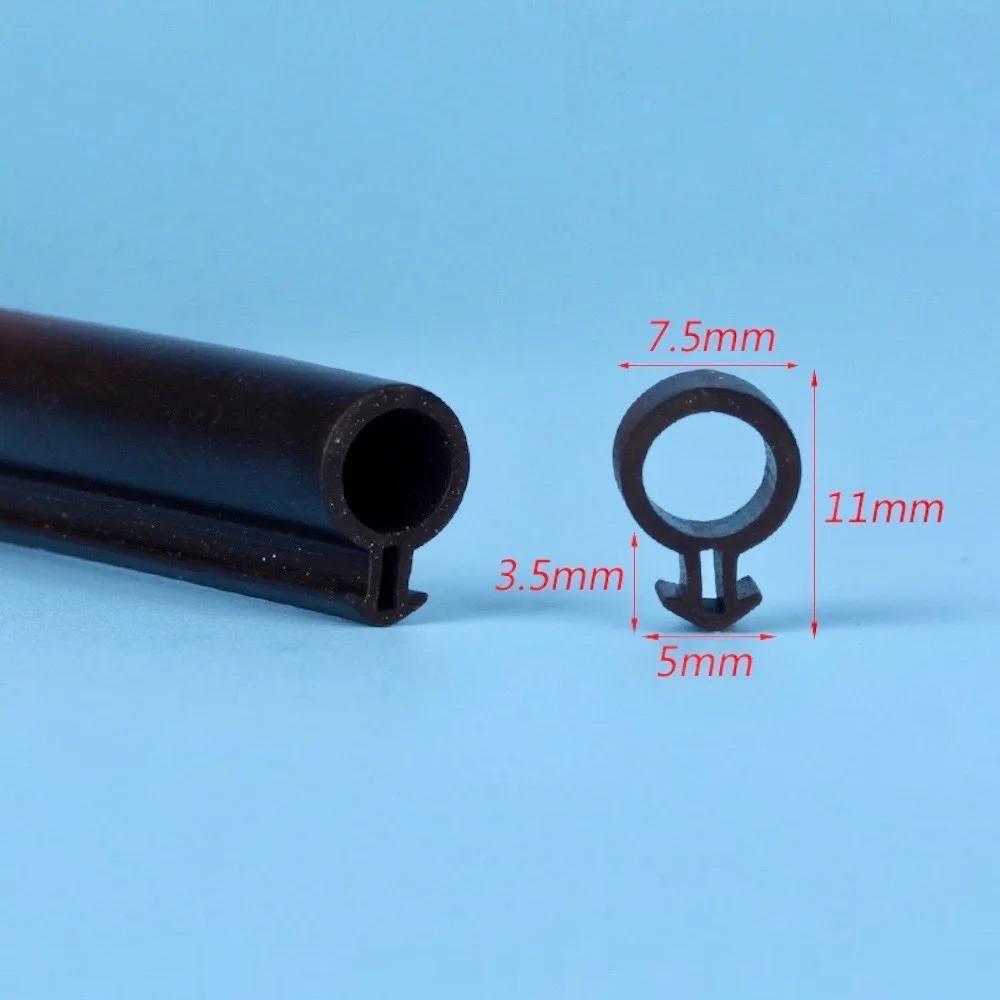 10M O-Typ Silikonkautschuk Kunststoff Stahl Tür- und Fensterdichtungsprofil Zugluftstopper Hohlkammer-Dichtprofil 5x11 5x13mm