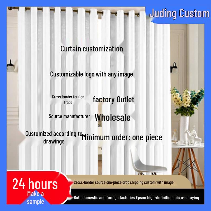 Juding High-Precision Blackout Curtains - Rod Pocket Bay Window Hot Seller 42x62 in