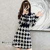 Fashion Knit High Perfect for Commuting or Dating [PHOLEEY] Women's Dress, A-Line, Waist,