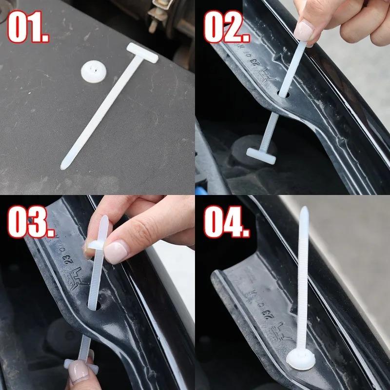 100PCS Multi-Purpose Nylon Zip Tie Car Engine Guards Underbody Panel Fastener Clip Replacement Heavy Duty Self-locking Cable Tie