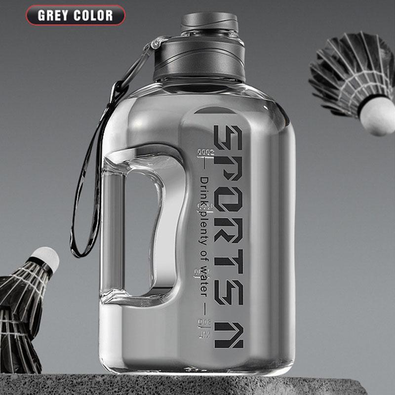

Бутылка для воды 1,7 л Большой емкости Спортивная велосипедная бутылка для воды с точной шкалой для тренажерного зала, кемпинга, фитнес-тренировок, пеших походов на открытом воздухе светло-серый