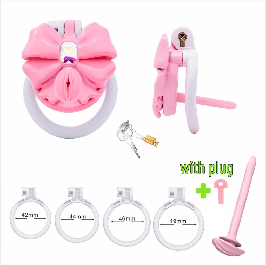 Chrysanthemum Bow Chastity Lock: Male Flat Lock and Restraint for TS Training