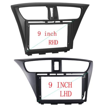 Car Radio Fascias Frame For Honda Civic 9 FK 2011-2017 European 9 Inch Stereo Panel Harness Power Cable Adapter Canbus Decoder