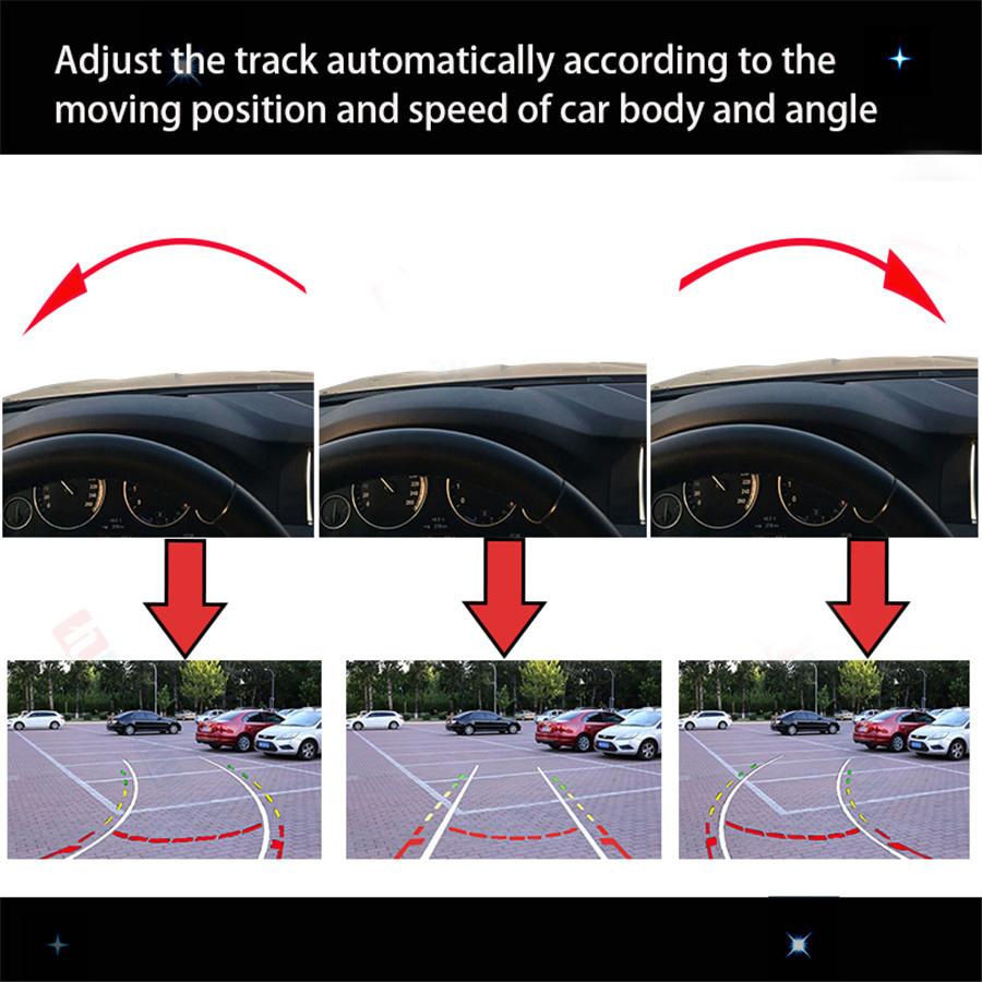 5 Inch Car Monitor TFT LCD HD Digital + Intelligent Dynamic Trajectory HD 8LED Car Rearview Camera LED Night Vision Reverse Parking Waterproof