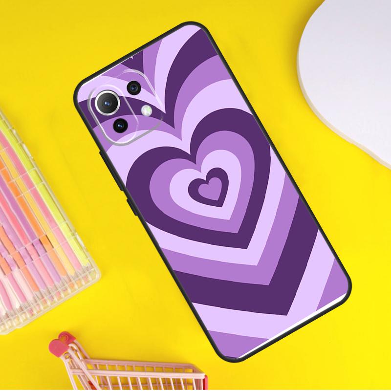 Latte Pink Brown Heart Aesthetic Cover For Xiaomi 13 14 Ultra 11T 12T 13T 14T Pro POCO X7 Pro X3 X5 F3 F5 F6 M6 X6 Pro Case