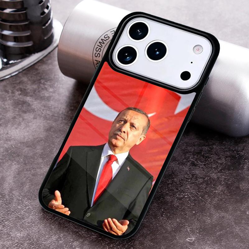 

President Turkey Recep Tayyip Erdogan soft Phone Case for iPhone 17 16 15 Pro Max Air 14 13 12 11 Plus Shockproof Capa Cover iPhone 15 Pro