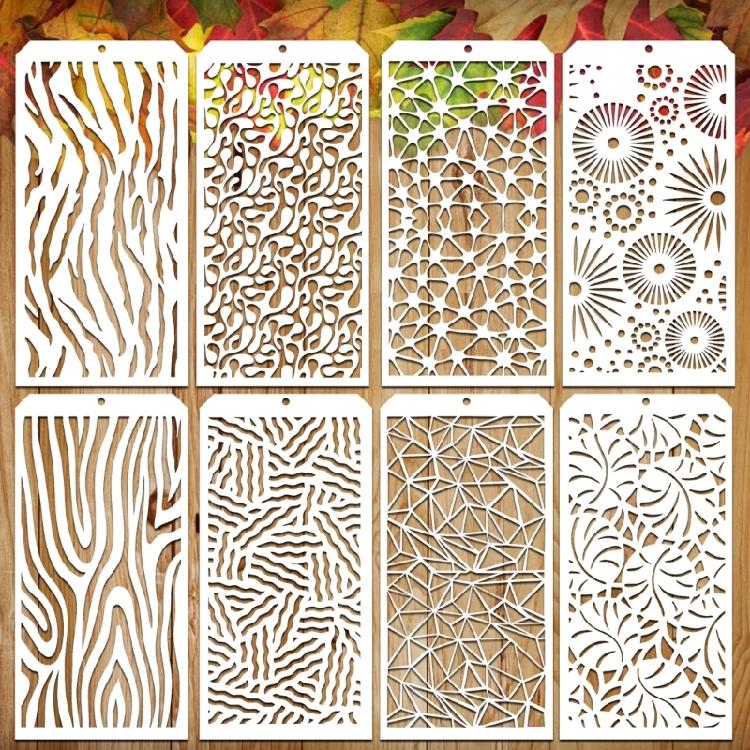 Artistic Reusable Stencil Template Design Tool With Friendly PET Materials For Multiple Medium Painting Applications