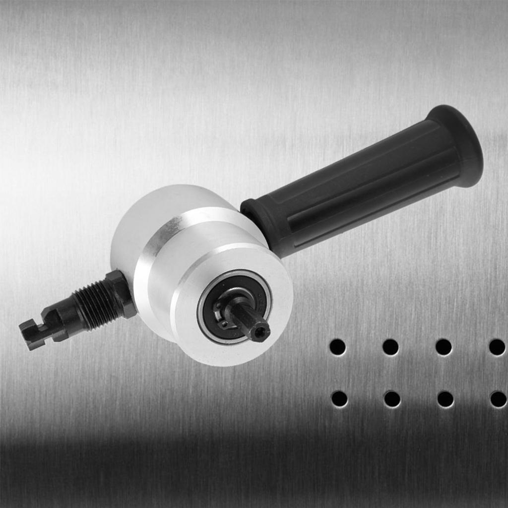 160A Hand Sheet Metal Nibbler Saw Cutter Dual Head Metal Cutting Tool Power Drill Attachment