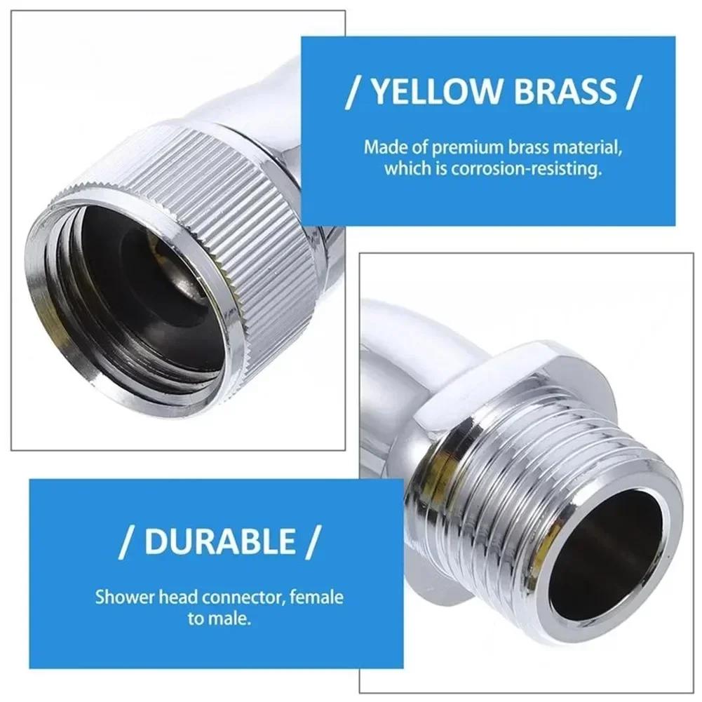

Accessory Shower Elbow Adapter Shower Head Solid Brass Body Adjustable For Shower Head 45°Angle Bathroom Brass China Mainland