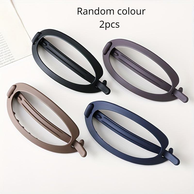 2pcs Hollow Ellipse Barrette Simple Style Hair Clip For Ponytail Women Female Elegant Hair Accessories