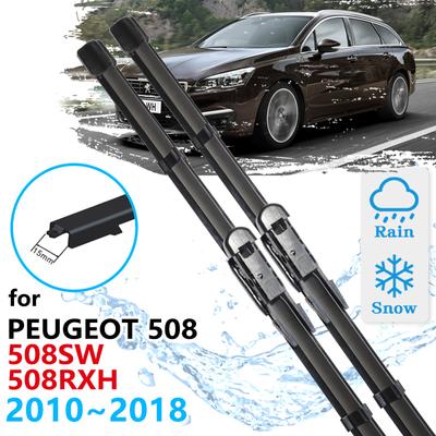 Car Front Wiper Blades For Peugeot 508 508SW 508RXH 2010 2011 2012 2013 2014 2015 2016 2017 2018 Windscreen Windshield