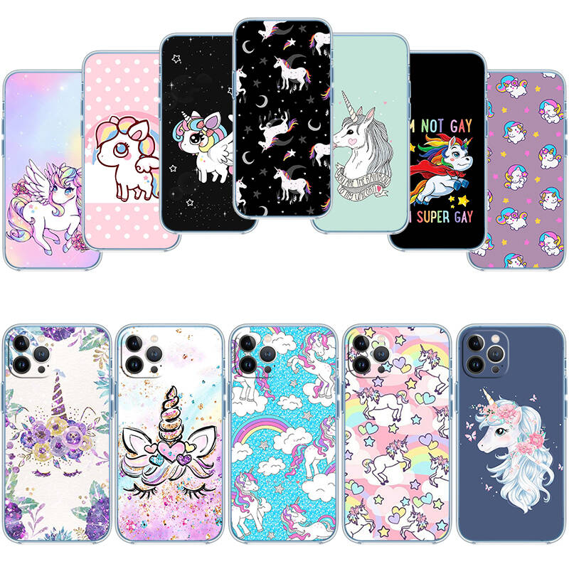 Cartoon Unicorn Phone Case for Motorola G14 G15 G24 G30 G31 G32 G34 G41 G42 G51 G52 G50 G60S G60 G62 G72 G71 G73 G84 G85 G200 E32