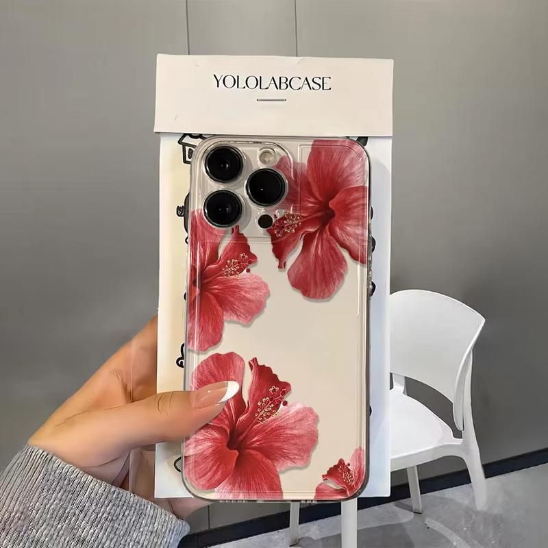 Pink lily Print Clear Phone Case For Xiaomi Mi 15 T Pro 14T 13T 12T Mi 17 Pro 15 14 13 12 11 Lite 5G Silicone Cover