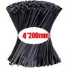 500/100Pcs Wholesale Plastic Nylon Cable Ties Self-locking Cord Straps Adjustable Cables Fastening Loop Home Office Wire Zip Tie